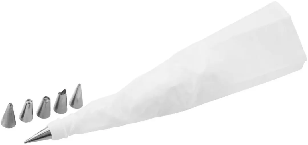 Zenker Smart Pastry Spuitzak met 6 Mondjes - 33cm - Wit