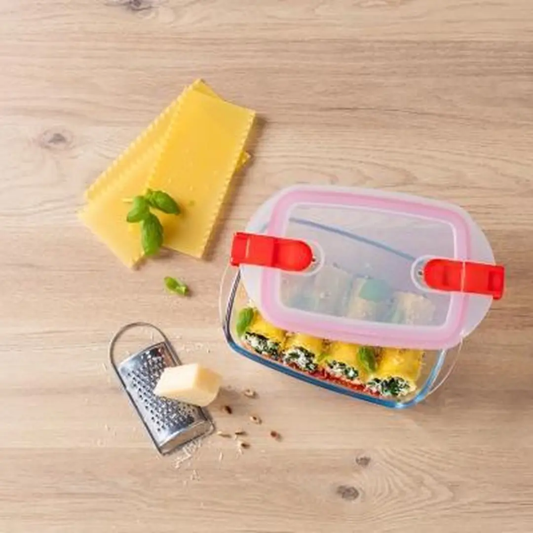 PYREX Cook & Heat Rechthoekige Ovenschaal 1,1L - Set van 3