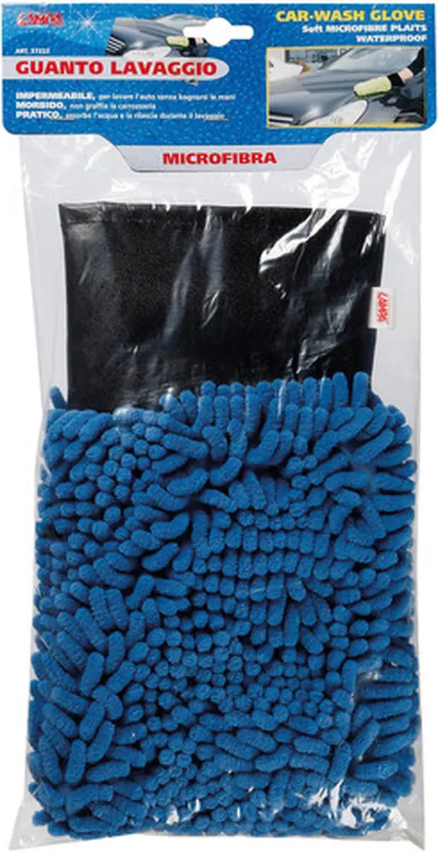 Lampa Auto Washandschoen Microvezel - Blauw/Zwart