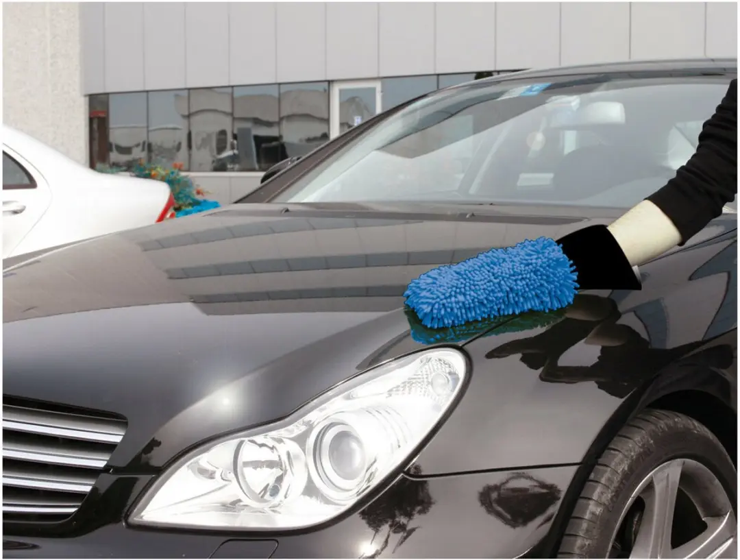 Lampa Auto Washandschoen Microvezel - Blauw/Zwart