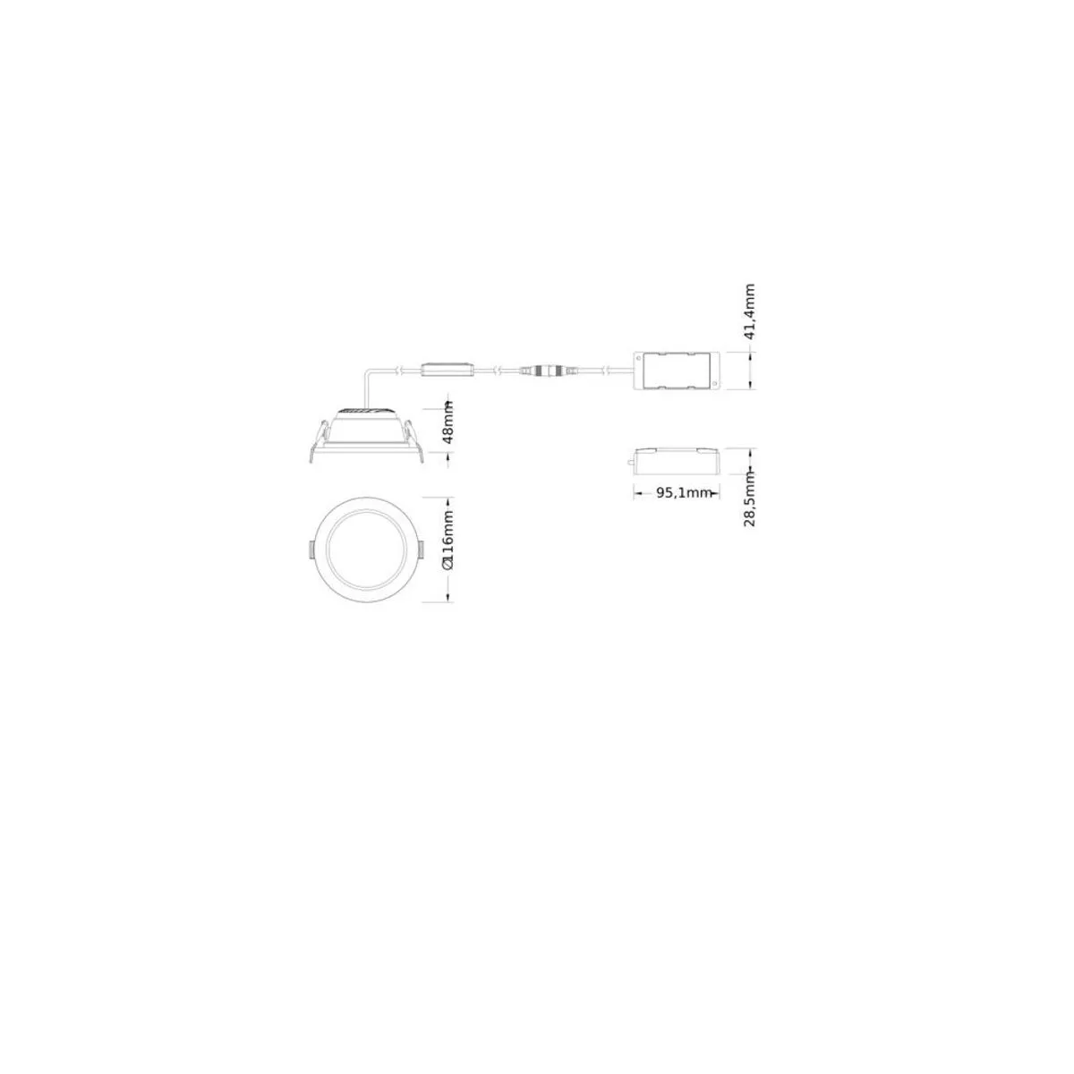 LEDVANCE LED Downlight Comfort Opaal Wit 13W - 1430lm - 95° - IP44