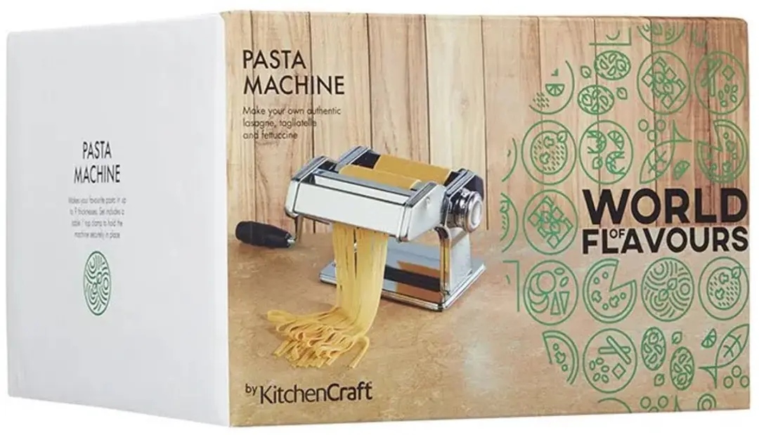 KitchenCraft World of Flavours Pastamachine - 9 Diktes - RVS