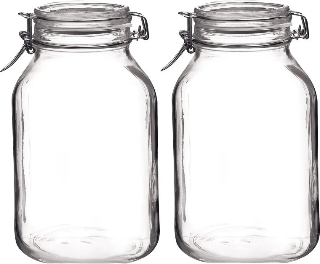 Bormioli Rocco Weckpot Set 4x - 3L - Ø14cm - Transparant