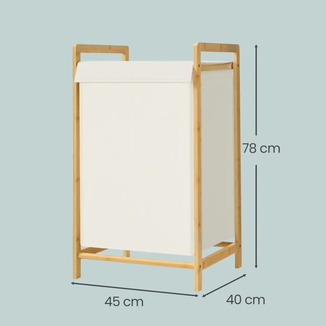 Songmics Wasmand RLH102WD01 - 100L - 2 Vakken - Bamboe
