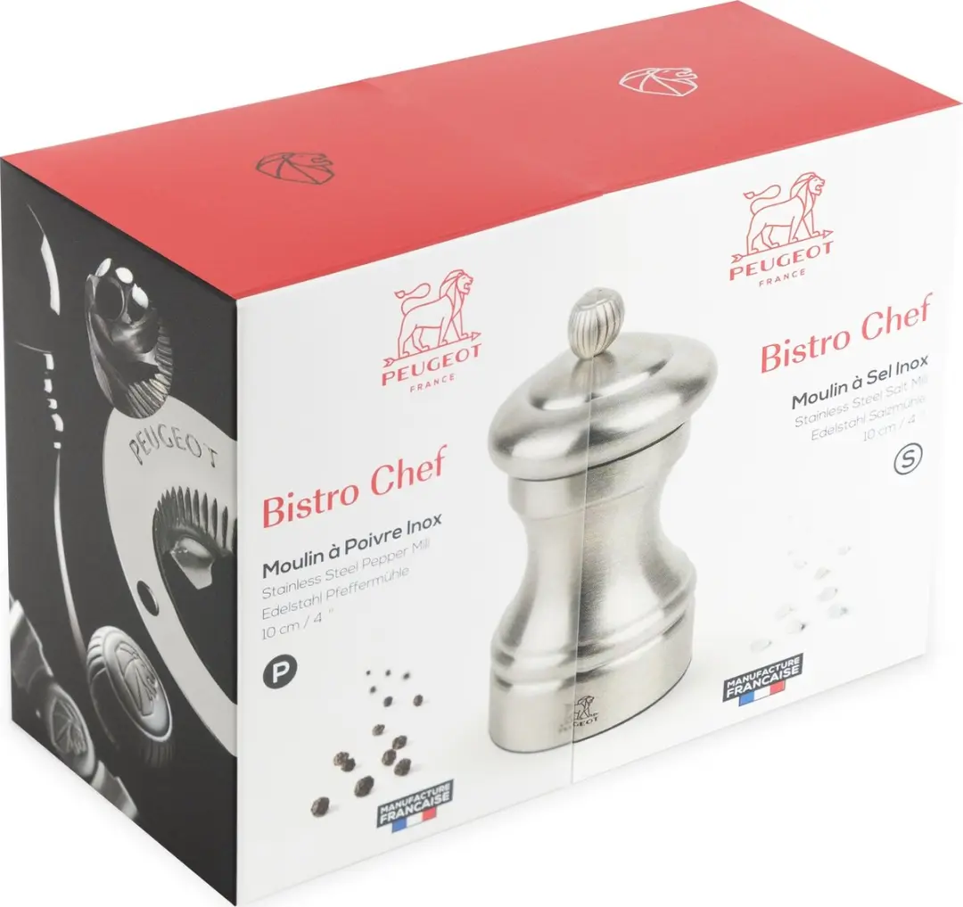 Peugeot Bistro Chef Zoutmolen 10cm - Roestvrij Staal