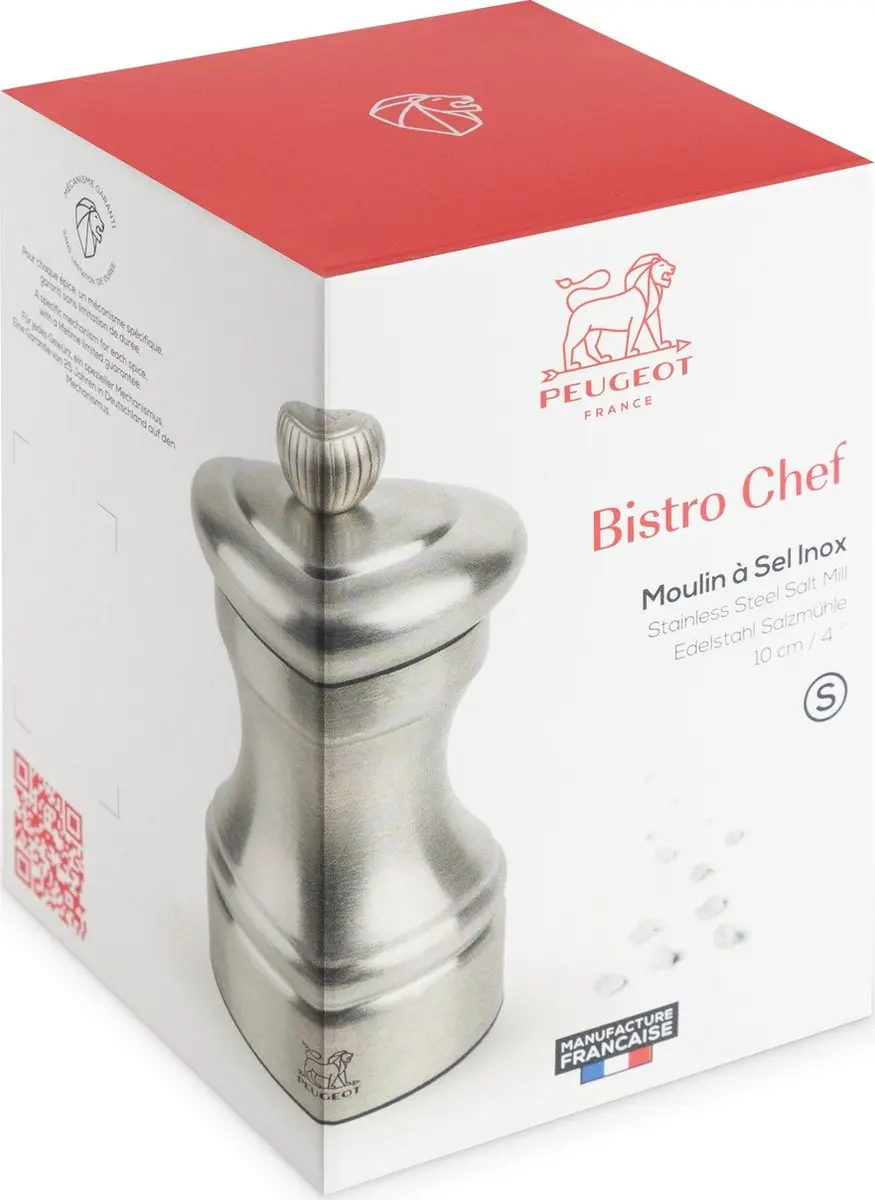 Peugeot Bistro Chef Zoutmolen 10cm - Roestvrij Staal