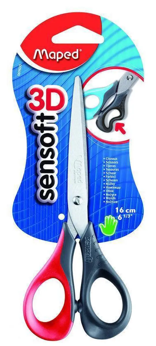 Maped Sensoft 3D 16cm Schaar - Assorti Kleuren - afbeelding 6 van 6