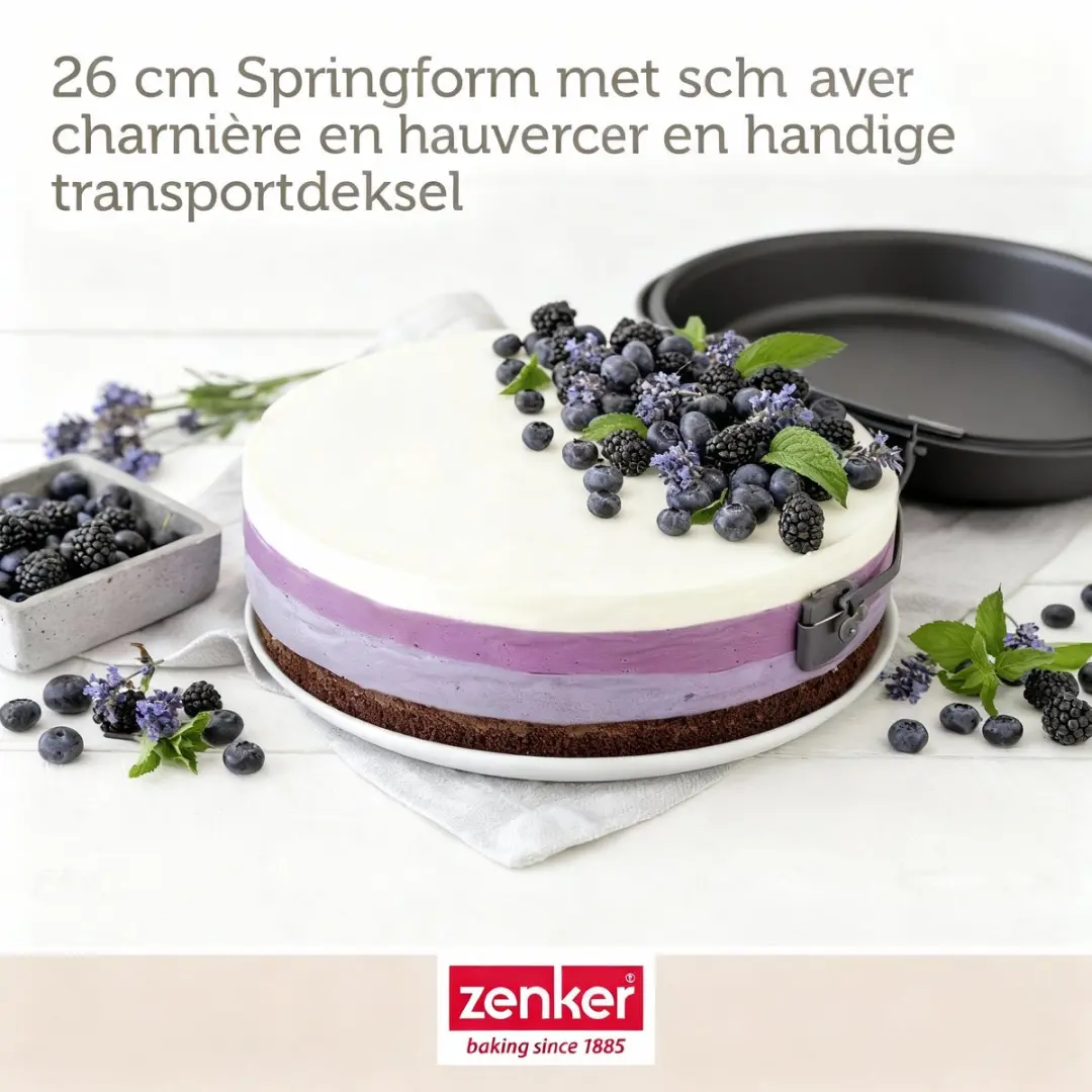 Zenker Springvorm 26cm met deksel - Zwart