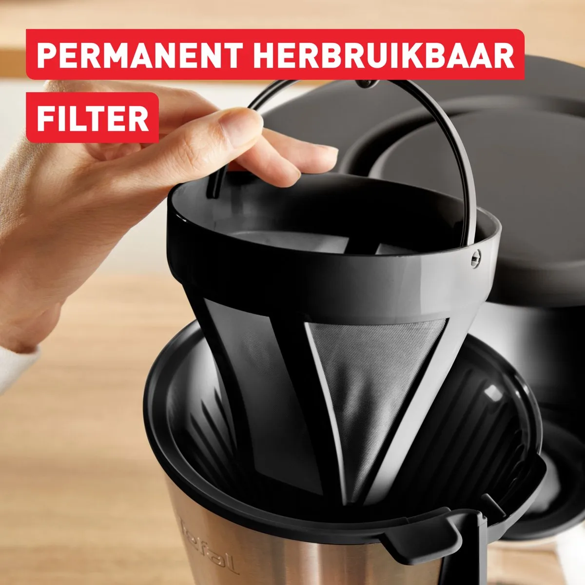 Tefal Subito CM5S1D Filterkoffiezetapparaat 1.25L - 15 Kopjes - Zwart
