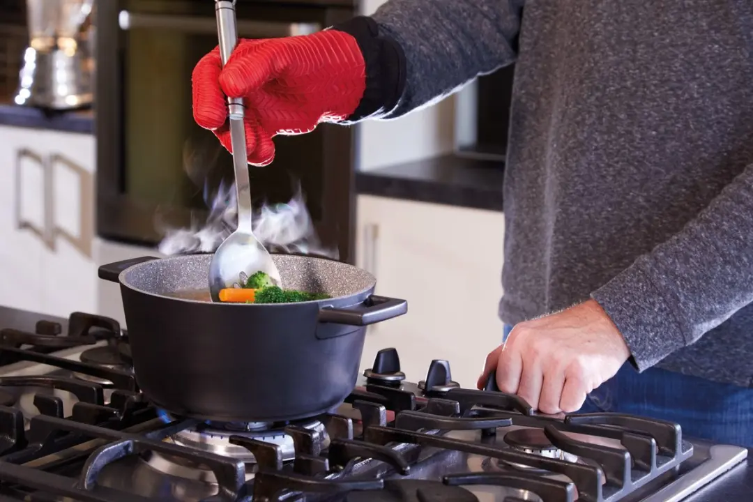 MasterClass Silicone Ovenwant Rood - Fleecevoering - afbeelding 4 van 6