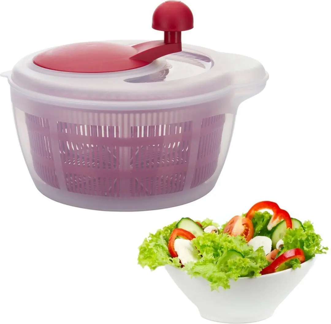 Westmark Slacentrifuge 5L - ø26cm - BPA-vrij - Fortuna 2432224R - Doorzichtig/Rood