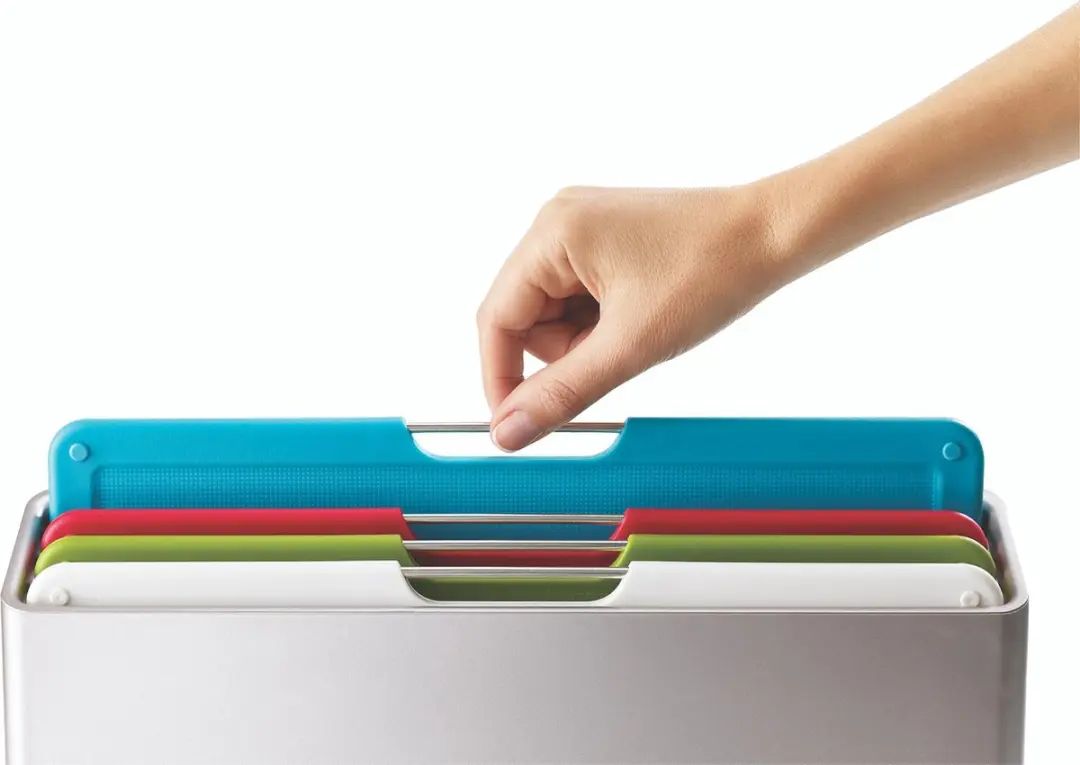 Joseph Joseph Folio 4 Snijplanken met Koksmes - Zilver