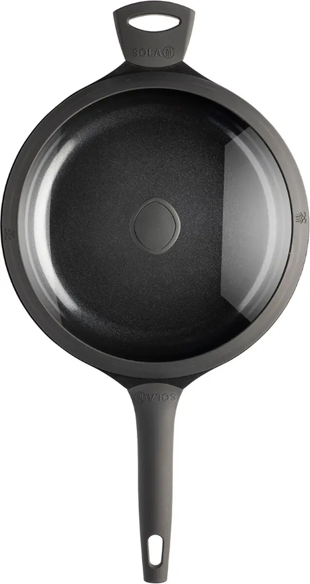 Sola Ceramic Deluxe Wokpan 30cm - Zwart