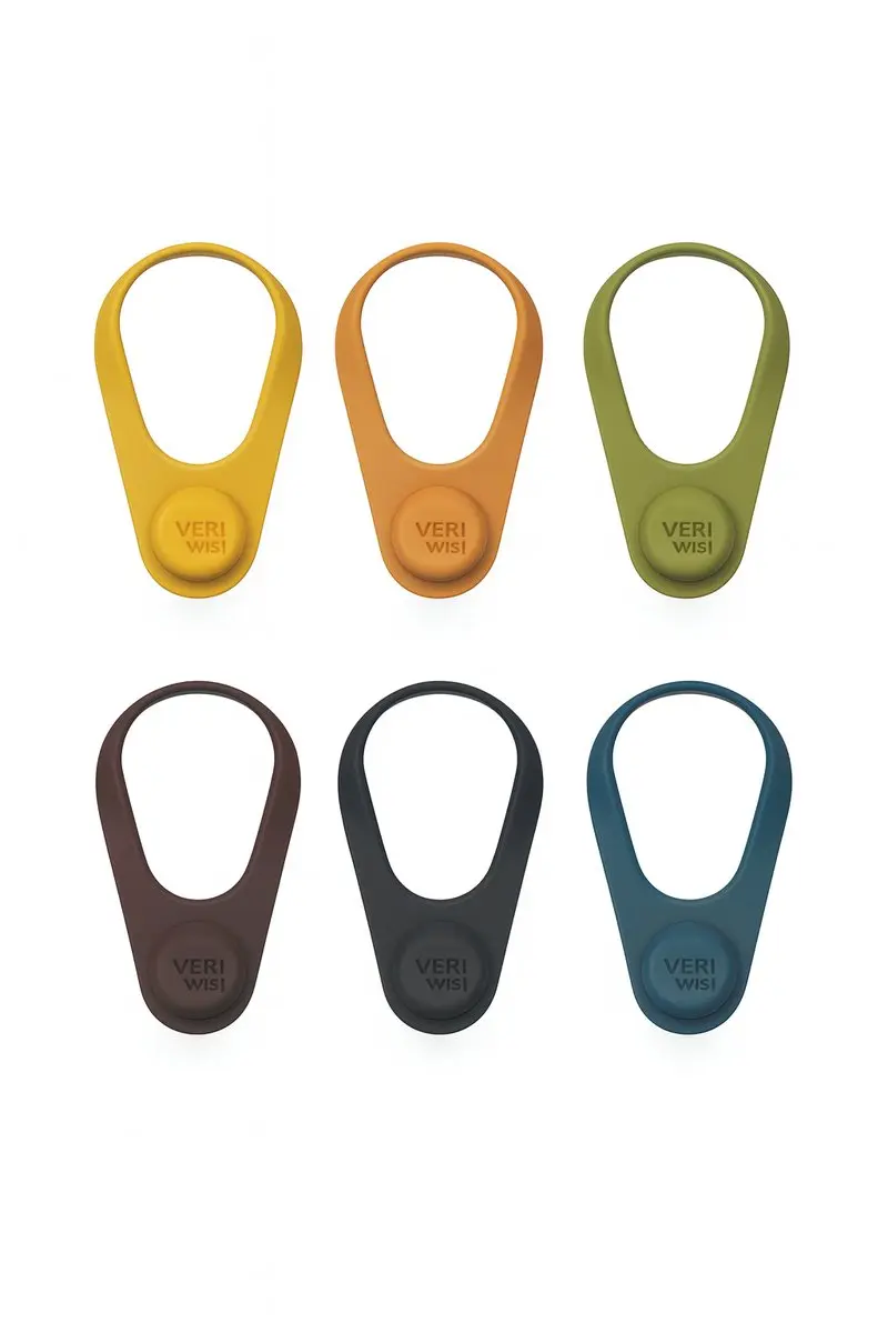 VacuVin Flesmarker & Stopper Set - Siliconen - 6 Stuks - Rood