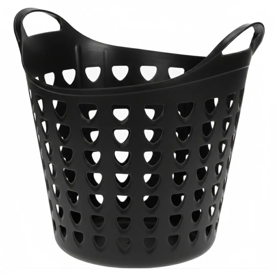 Excellent Houseware Flexibele Wasmand 26L - Zwart