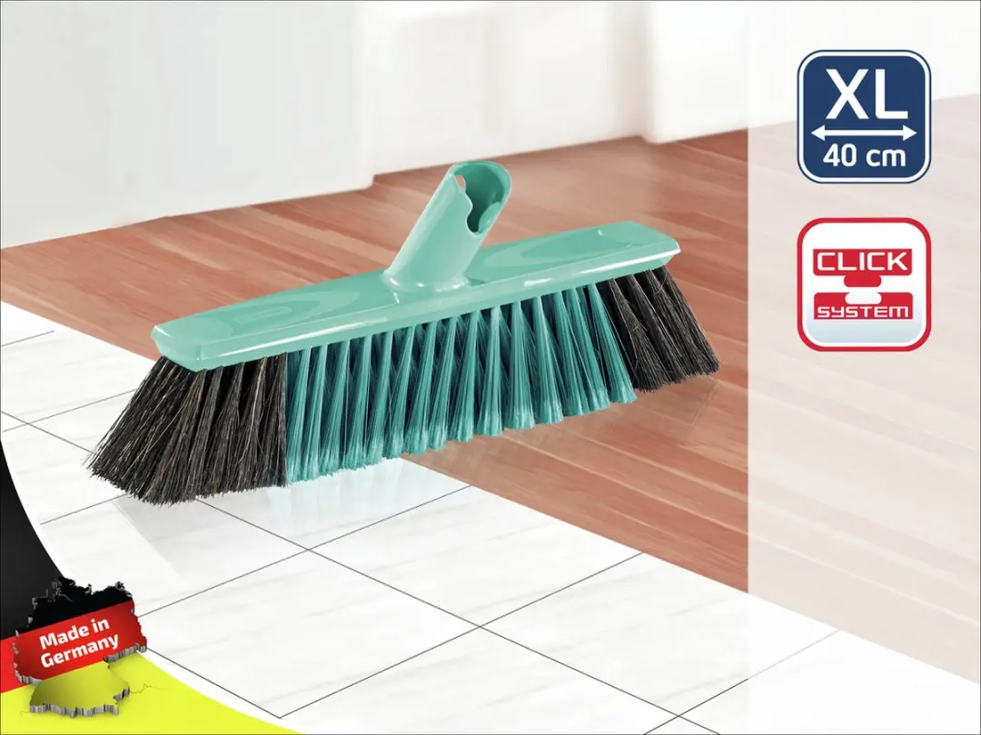 Leifheit Allround Bezemkop 40cm Xtra Clean - Turquoise/Zwart