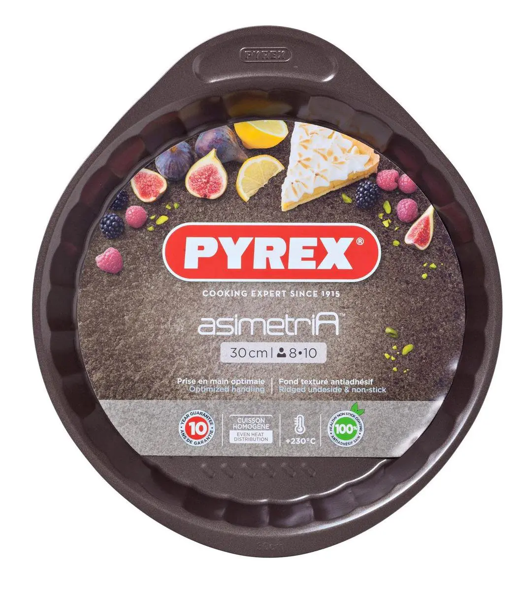Pyrex Asimetria Taartvorm 2,4L - 30cm - Bruin