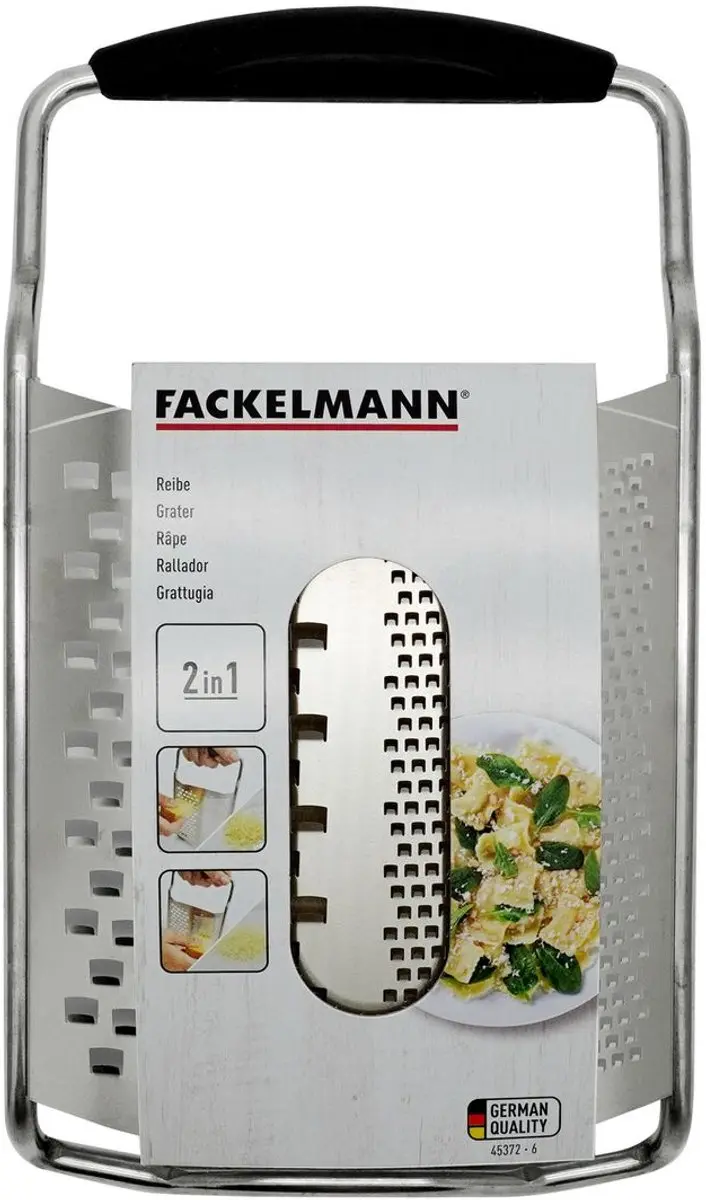 Fackelmann RVS Kaasrasp 2-in-1 22cm - 45372