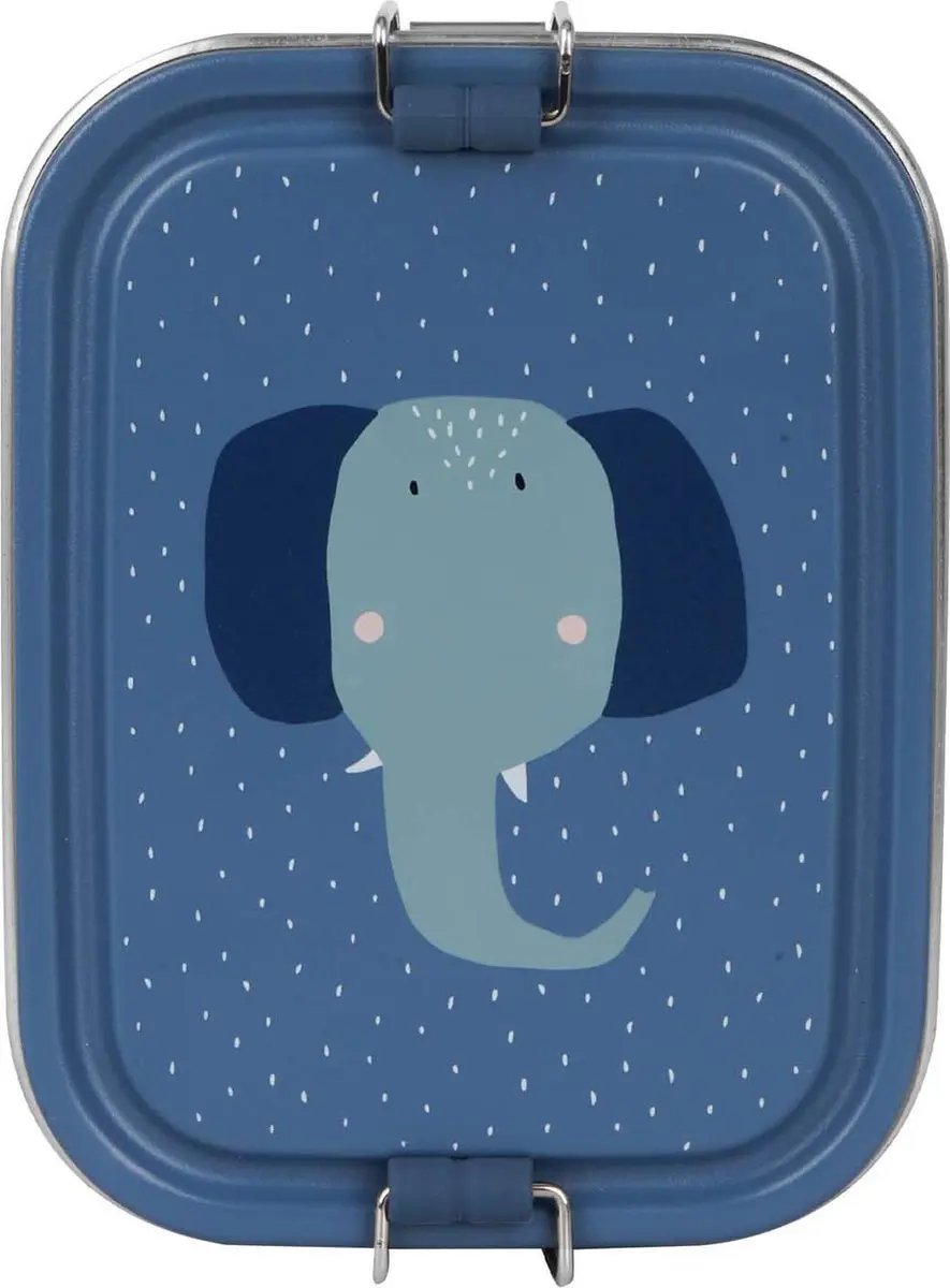Trixie RVS Broodtrommel Mrs. Elephant 800ml - 3-delig - Multi Color - afbeelding 6 van 6