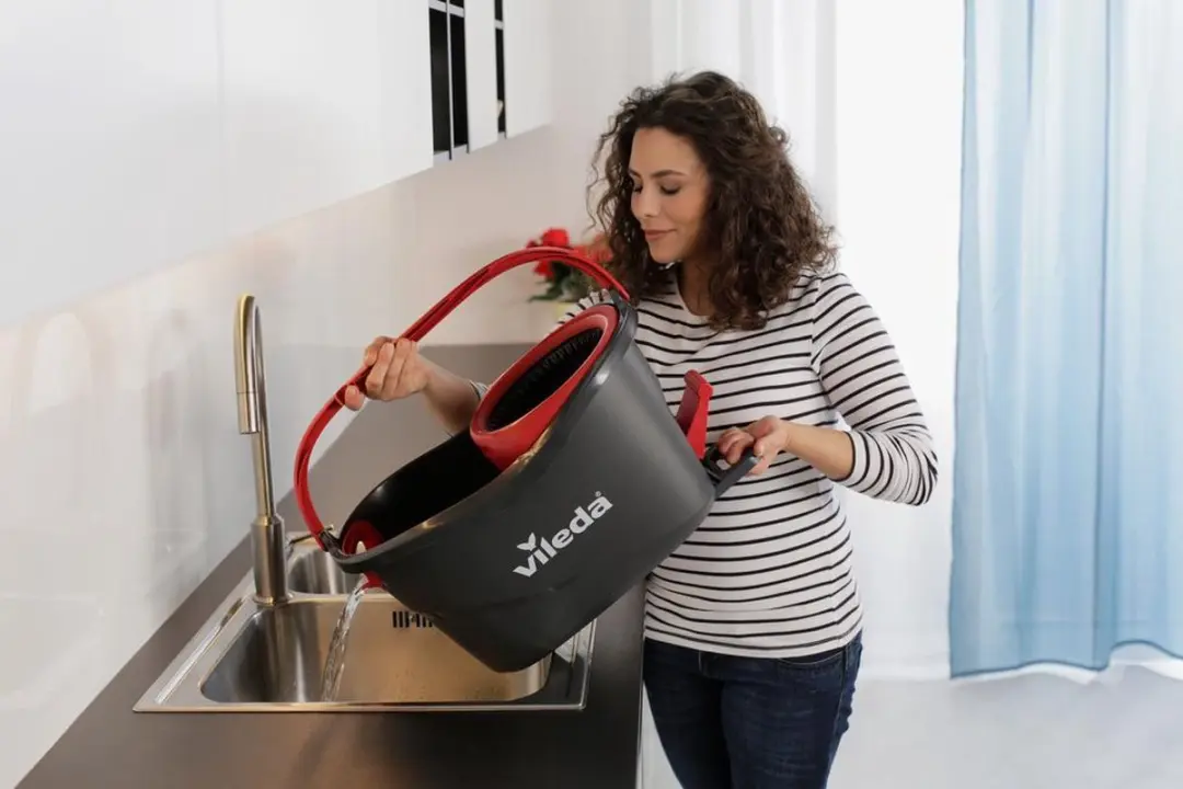Vileda Turbo 2in1 Pedaalsysteem Microvezelmop - 2 Stuks - 6L Emmer