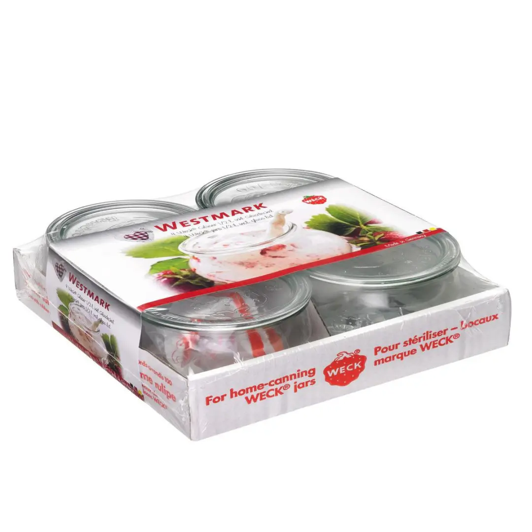 Westmark Tulpe Inmaakpotten 50cl - 4 Stuks - Oranje/Transparant