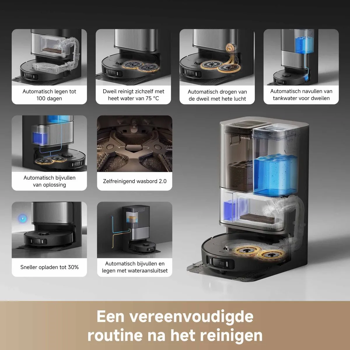 Dreame L40 Ultra AE Robotstofzuiger - 19.000 Pa Zwart
