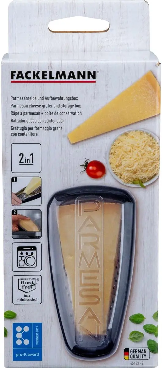 Fackelmann Parmezaanrasp 19cm - Zwart - MPN 45463