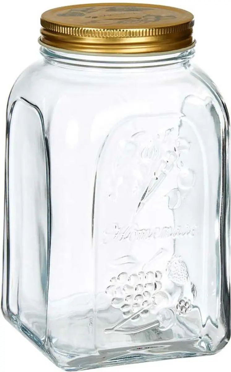 Pasabahce Square Voorraadpot 1,5L - 3 Stuks