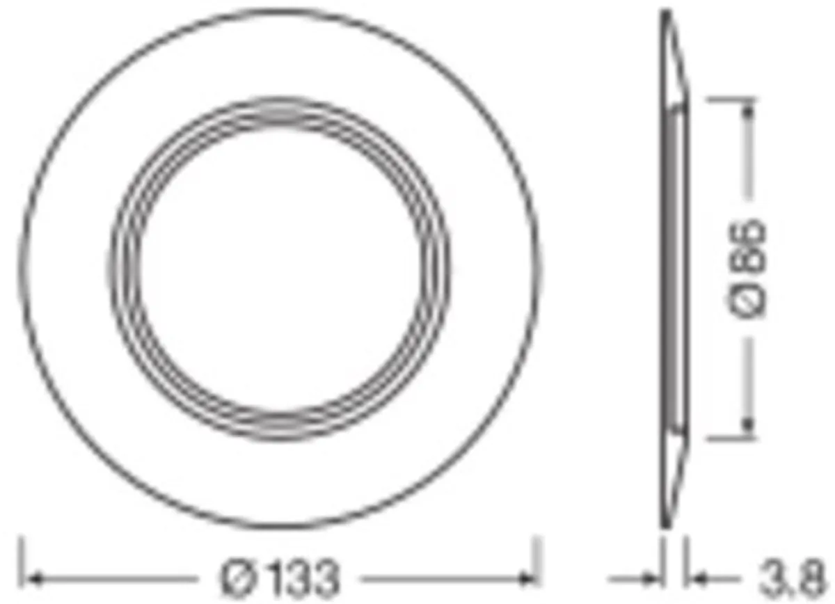LEDVANCE Spot Ring 133mm - Zwart - afbeelding 2 van 3
