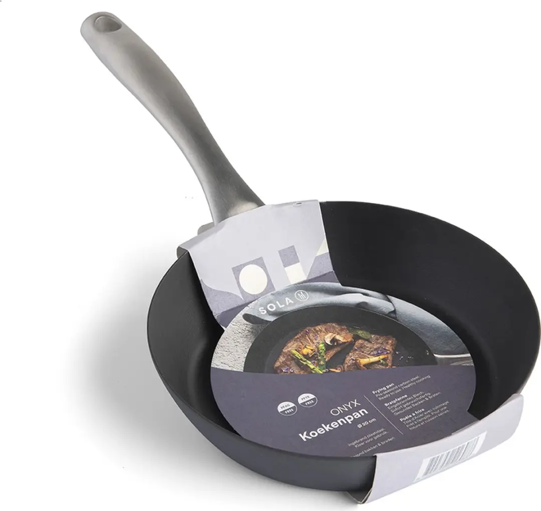 Sola Onyx Koekenpan 20cm - Zilver/Zwart