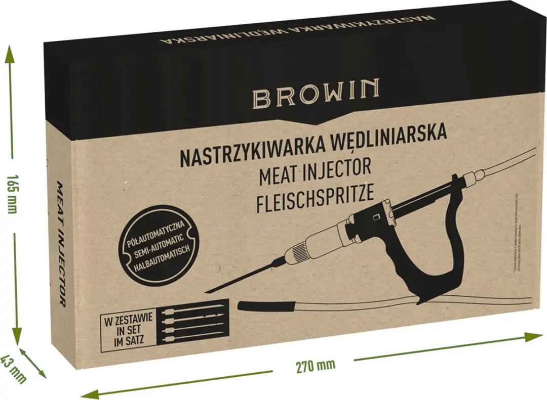 Browin Vleesinjector Halfautomatisch - Zwart