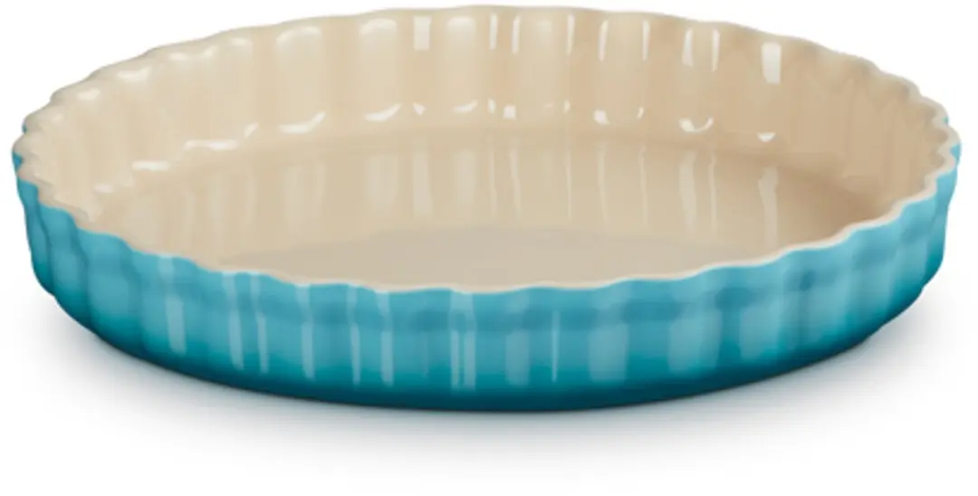 Le Creuset Taartvorm Aardewerk Caribbean Blue 28cm - afbeelding 2 van 3
