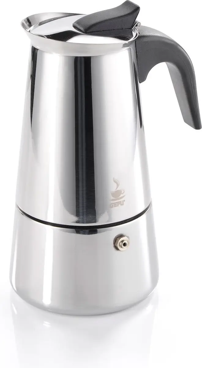 GEFU Emilio Espressomaker 4 Koppen - Zilver/Zwart