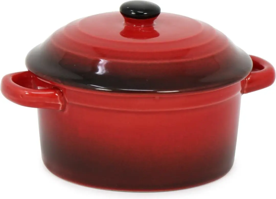 Excellent Houseware Mini Stoofpannetjes 8-delig - 0,3L - Rood