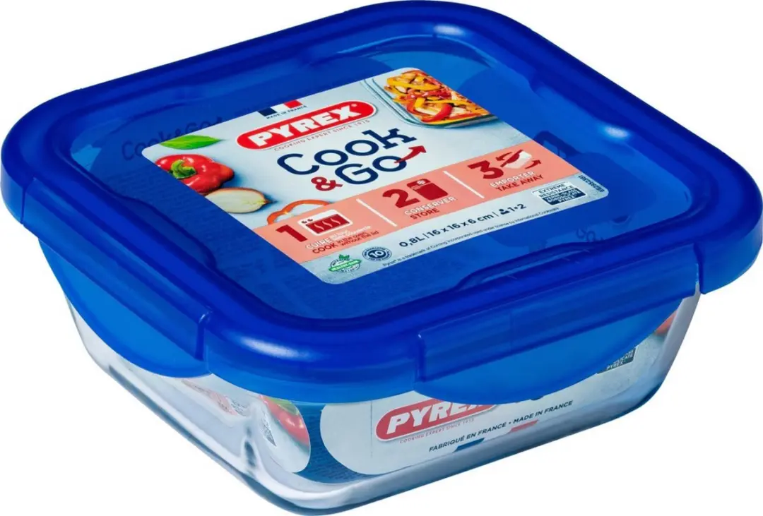 PYREX Cook & Go Schaal Vierkant 1,9L - Transparant - afbeelding 6 van 6