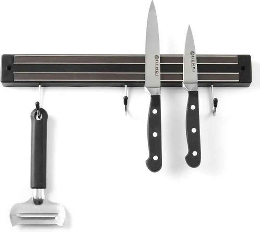 Hendi Messenmagneet 620mm - 6 Haken - Zwart