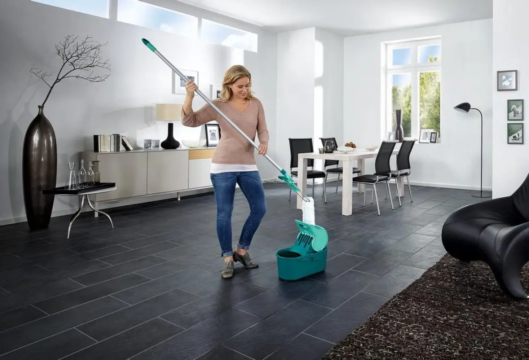 Leifheit Profi Vloerwisser XL Micro Duo - 42cm - 8L - Turquoise - afbeelding 6 van 6