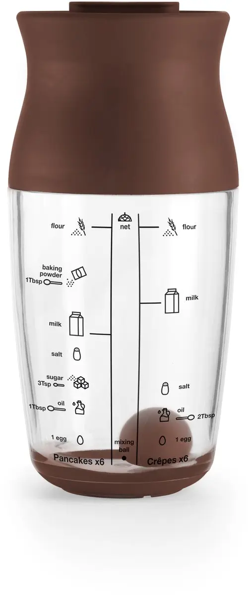 Lékué Beslagshaker 9cm - 0,5L Brown