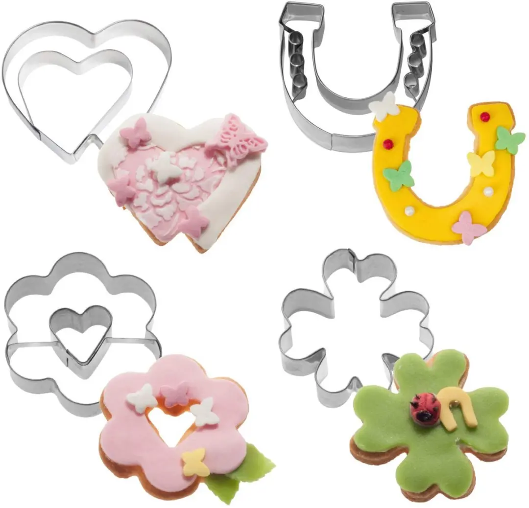 Westmark Happiness & Love Koekjesvormpjes - 4-delig - Roestvrij staal