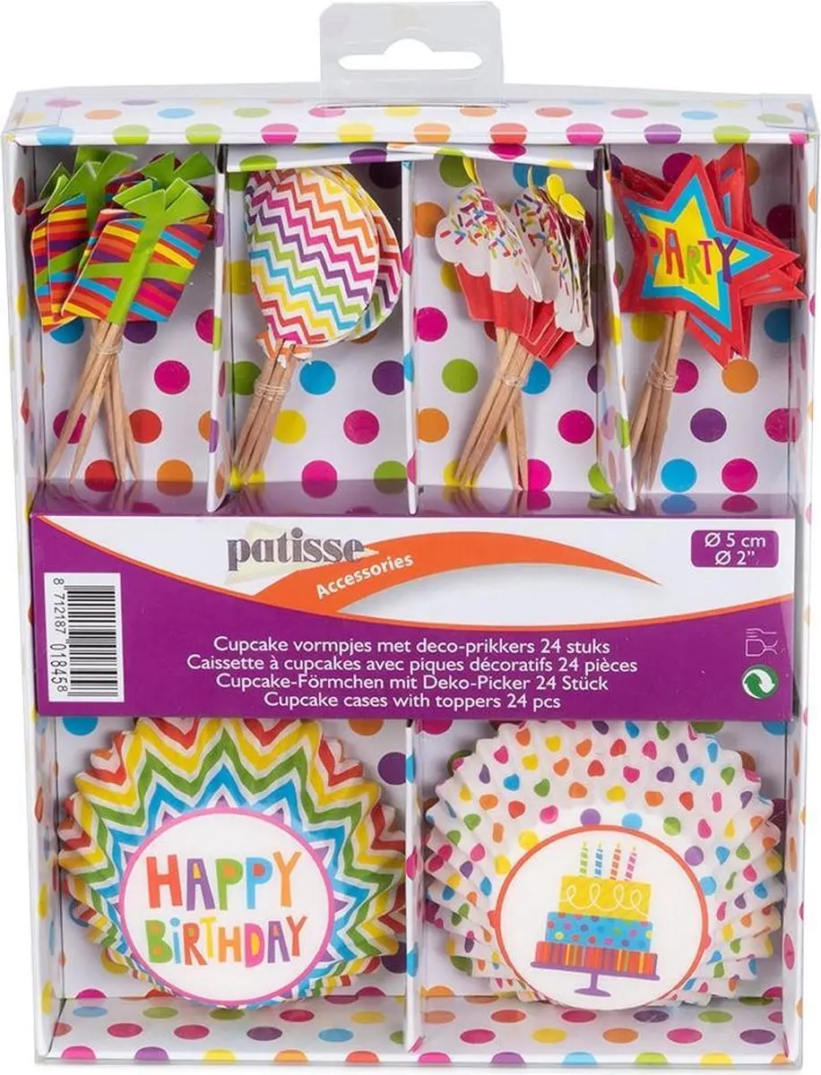 Patisse Cupcakevormen Party 5cm