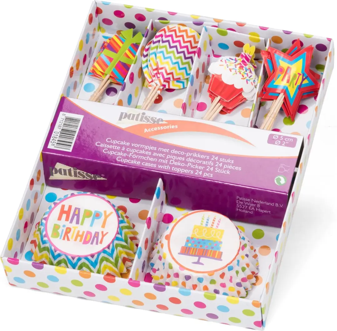 Patisse Cupcakevormen Party 5cm - 48 Stuks