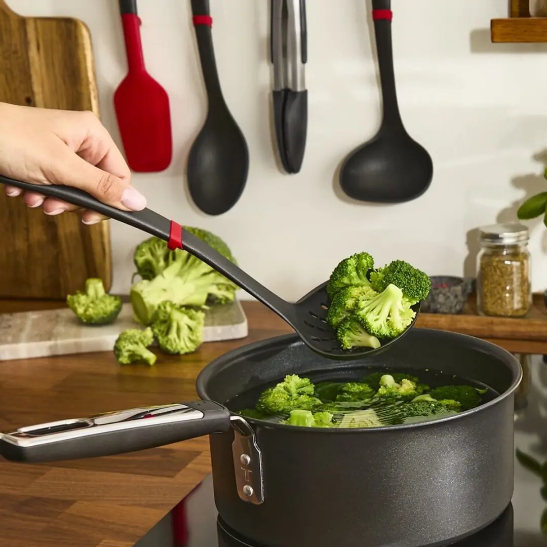Tefal Ingenio Plus Schuimspaan - Zwart & Rood