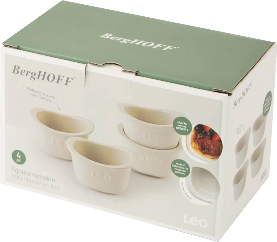 BergHOFF LEO Balance Ramekins 4-delig - 0,30L - Beige