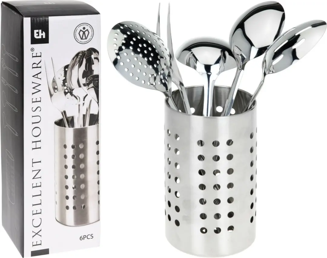 Excellent Houseware RVS Keukengerei Set 6-delig - Zilver