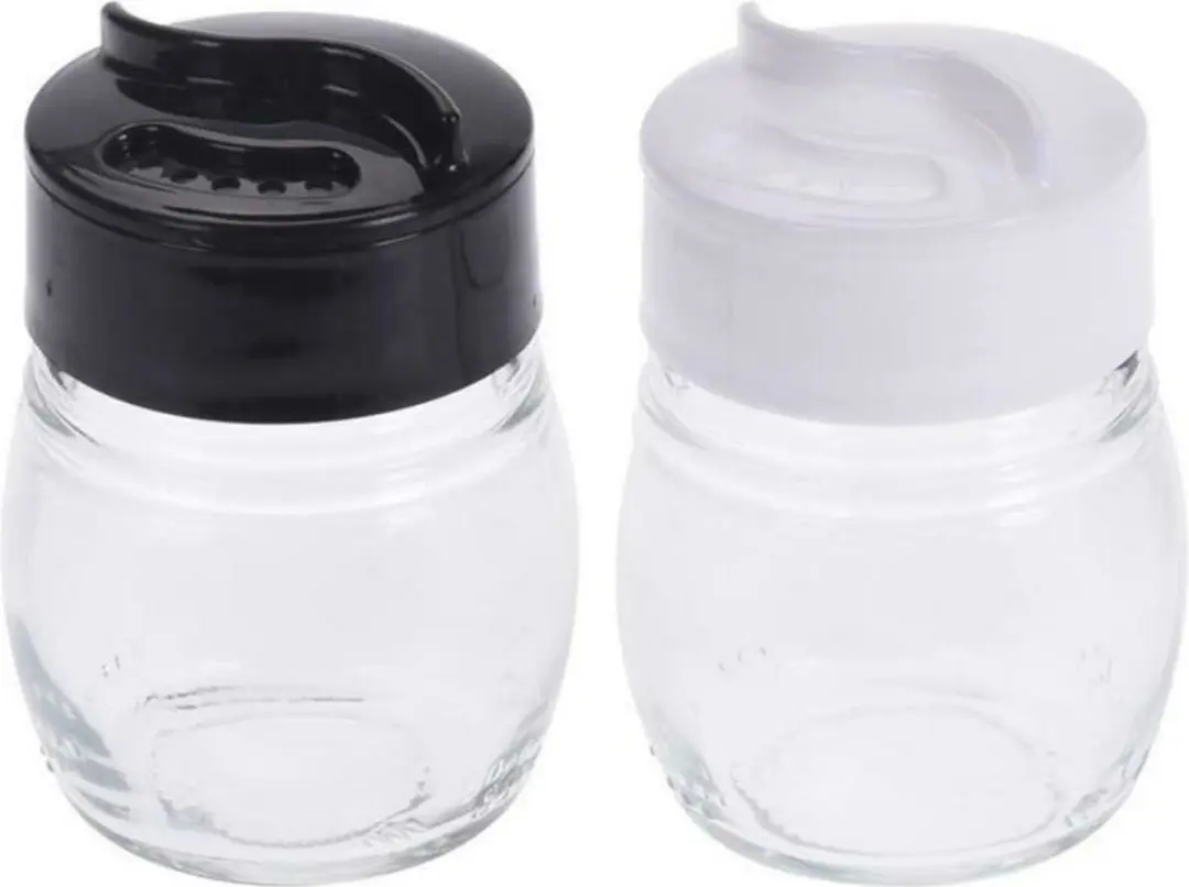 Excellent Houseware Peper & Zout Vaasje - 6 Stuks - Glas - Multi