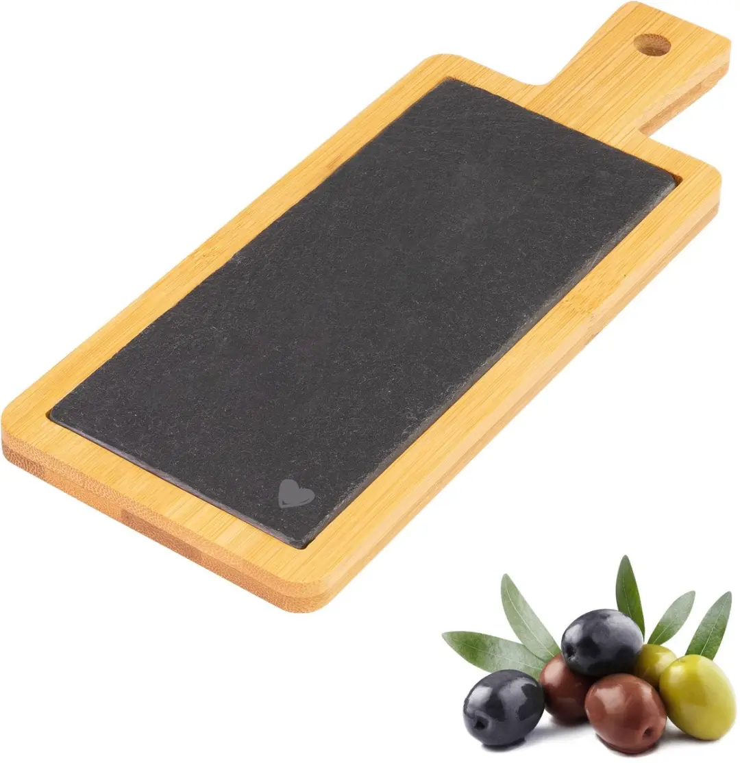 Westmark Tapas & Friends Plankje Bamboe 23x9cm - Zwart/Hout