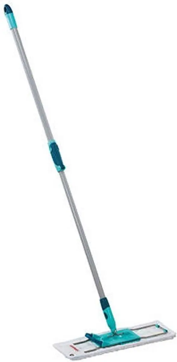 Leifheit Profi Micro Duo Vloerwisser 42cm - Telescoopsteel 80-140cm - Turquoise/Grijs