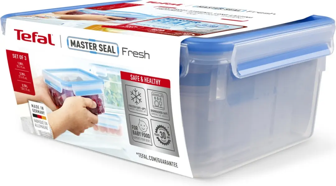 Tefal MasterSeal Fresh Starterset - 3-delig - 1.0L/2.2L/3.7L