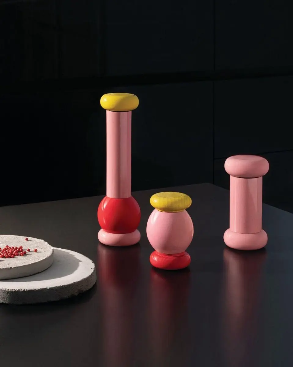 Alessi ES19 Twergi Peper- en Zoutmolen Roze