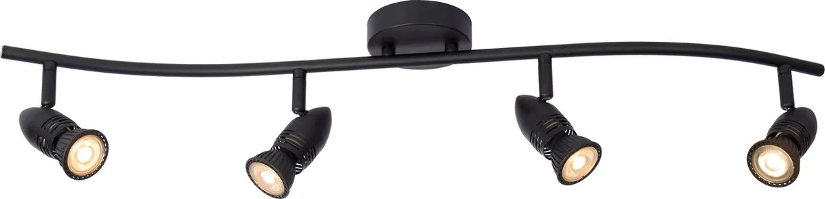 Lucide CARO Plafondspot 4xGU10 - Zwart